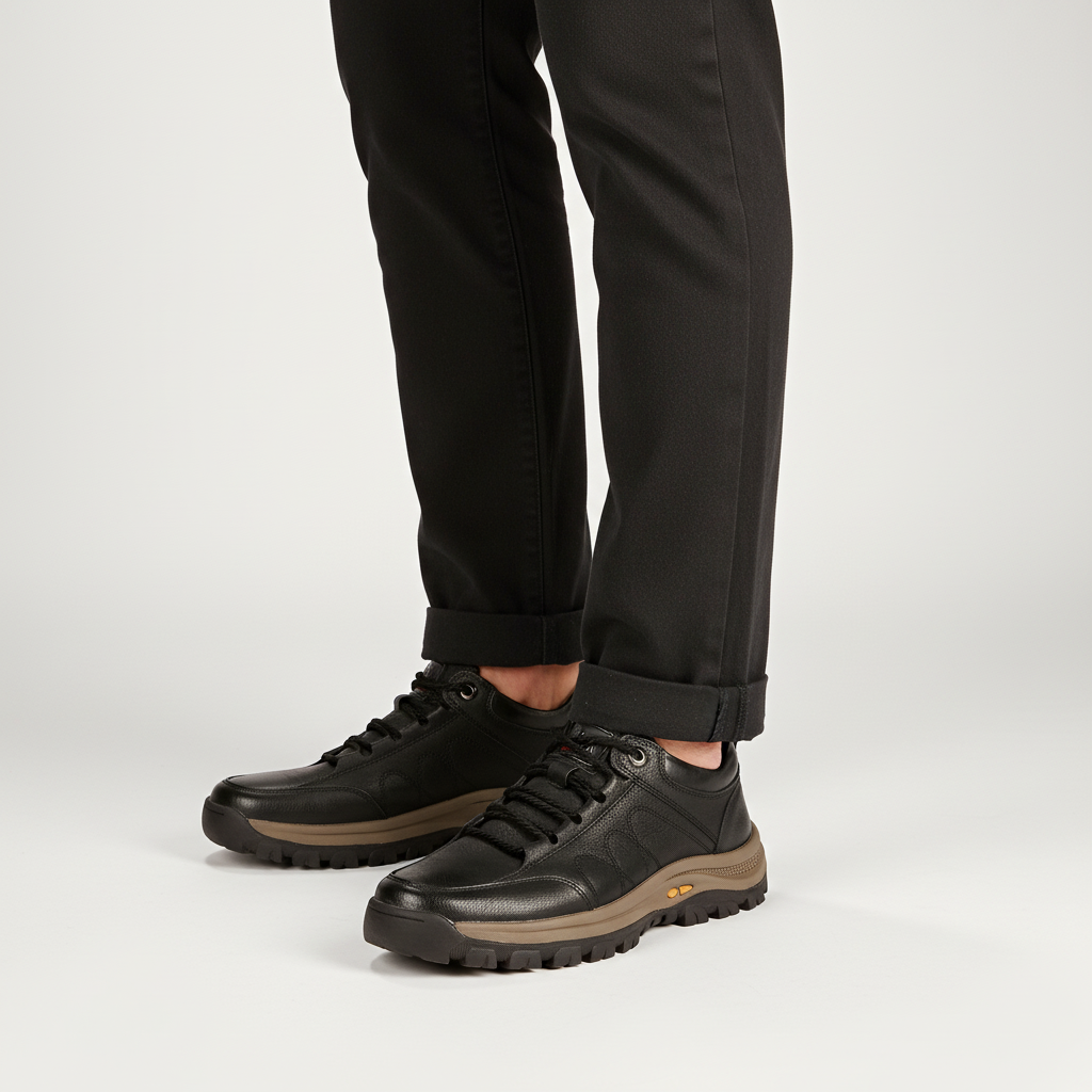 Robuste outdoorschoenen van leer
