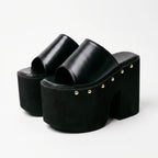 Slip-On platform sandalen