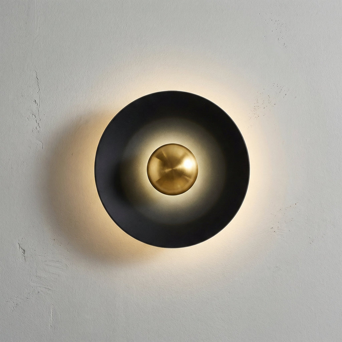 Ronde halo-wandlamp