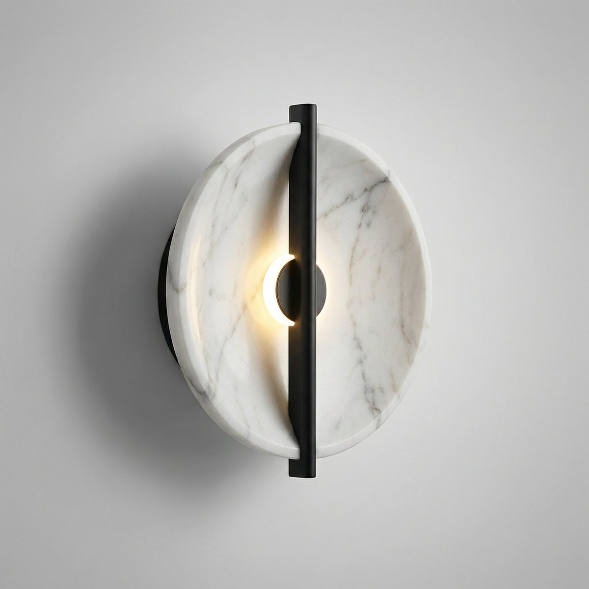 Ronde wandlamp met marmer-effect