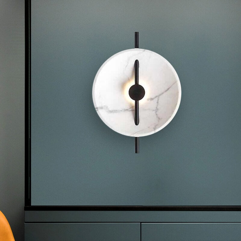 Ronde wandlamp met marmer-effect