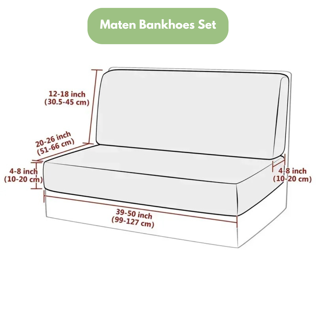 Bankhoezen set voor camper & caravan