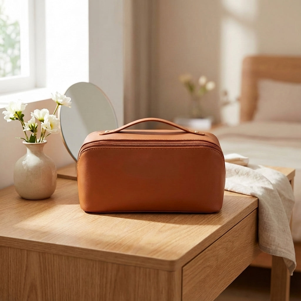 Ruime vierkante beautycase