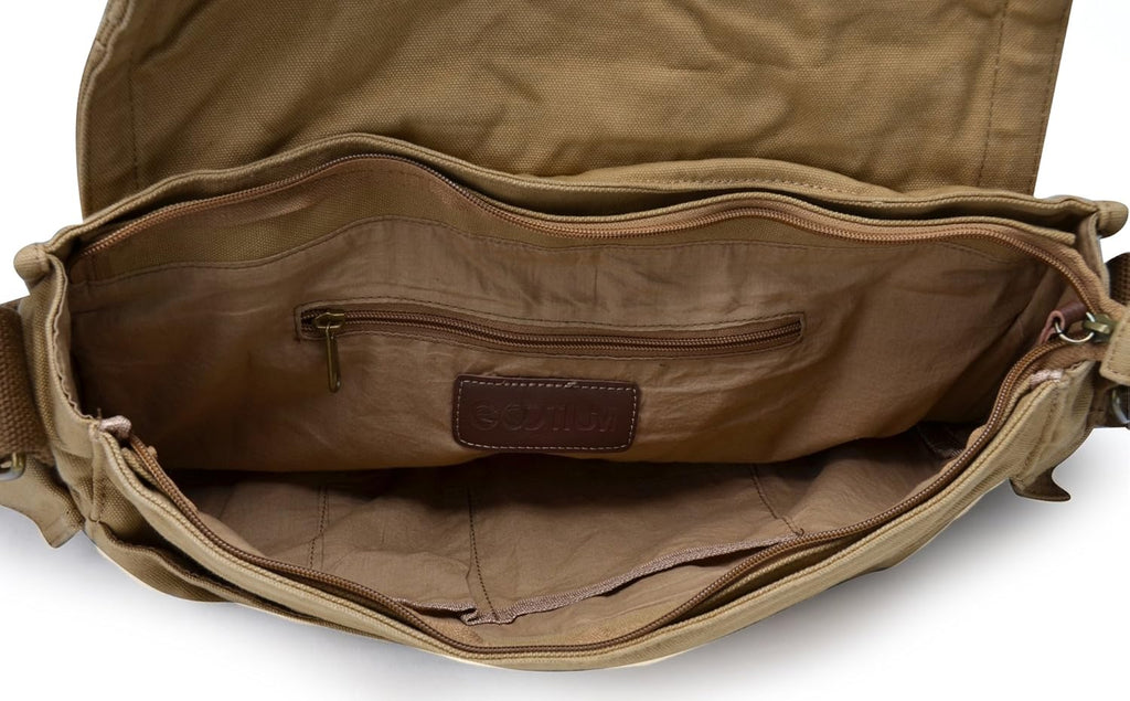Ruime vintage messenger tas