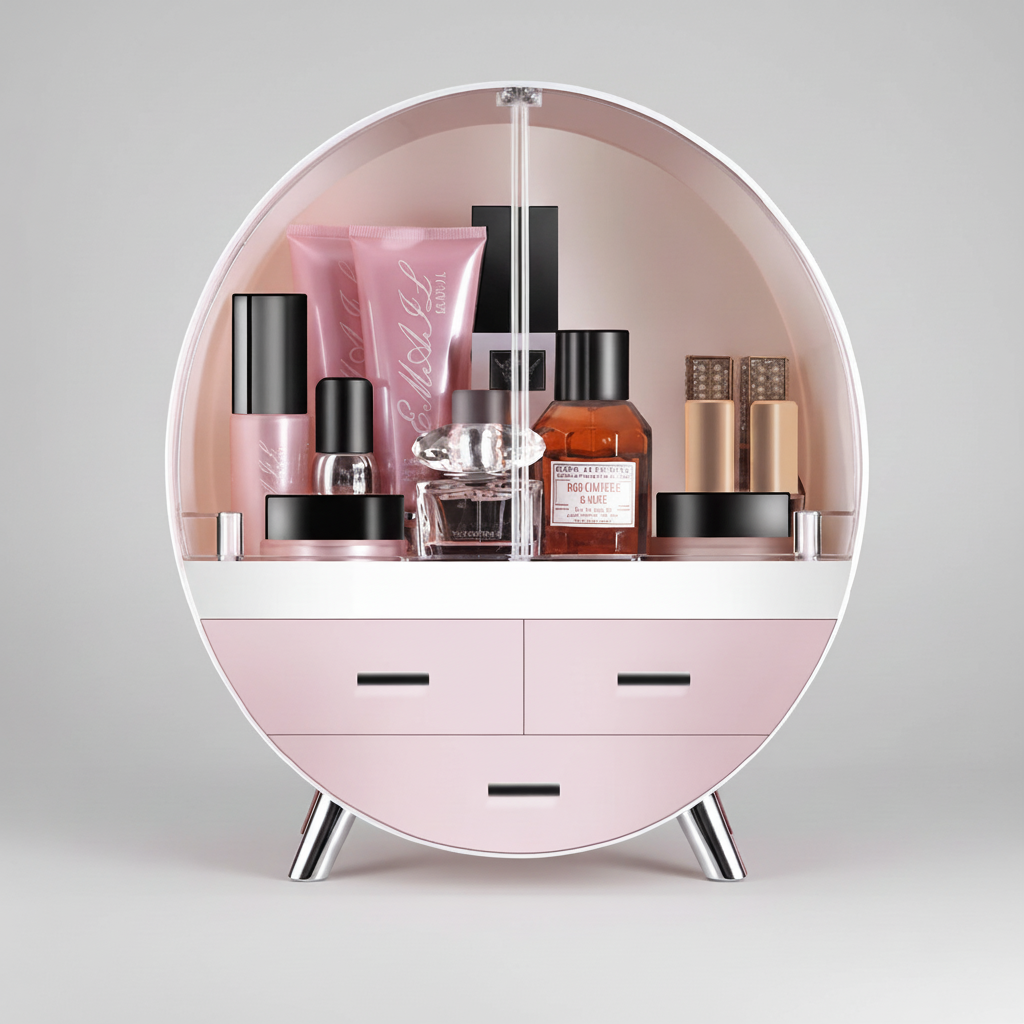 Runder cosmetica organizer kunststof