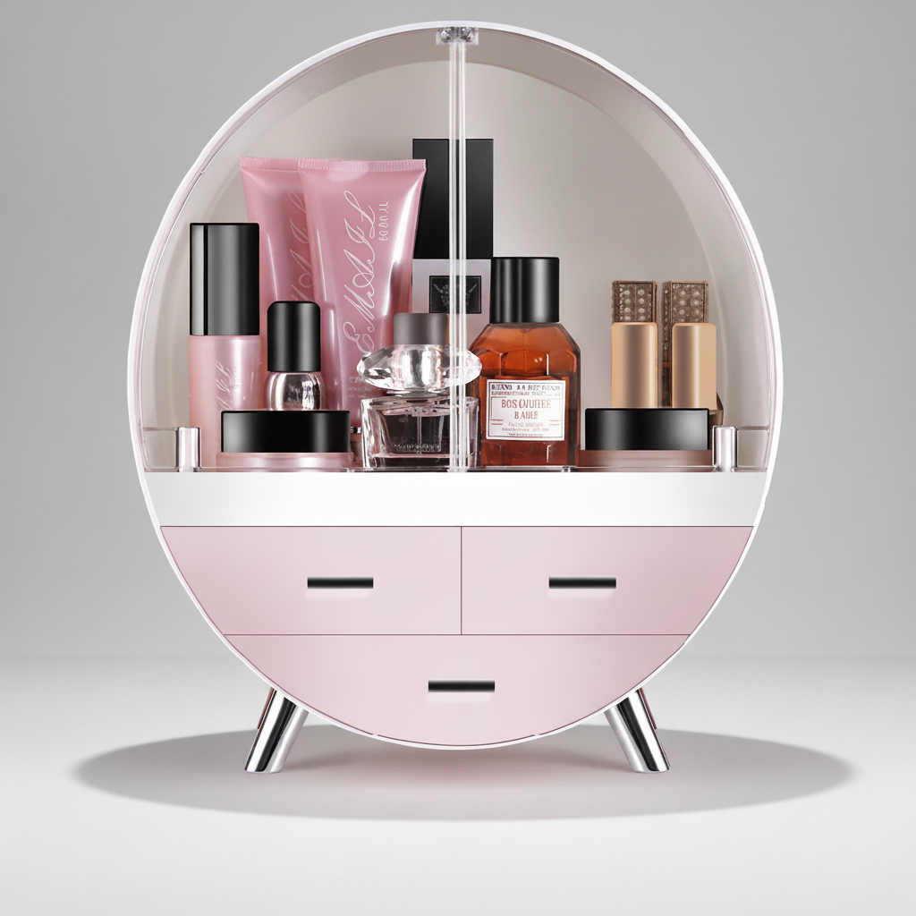 Runder cosmetica organizer kunststof