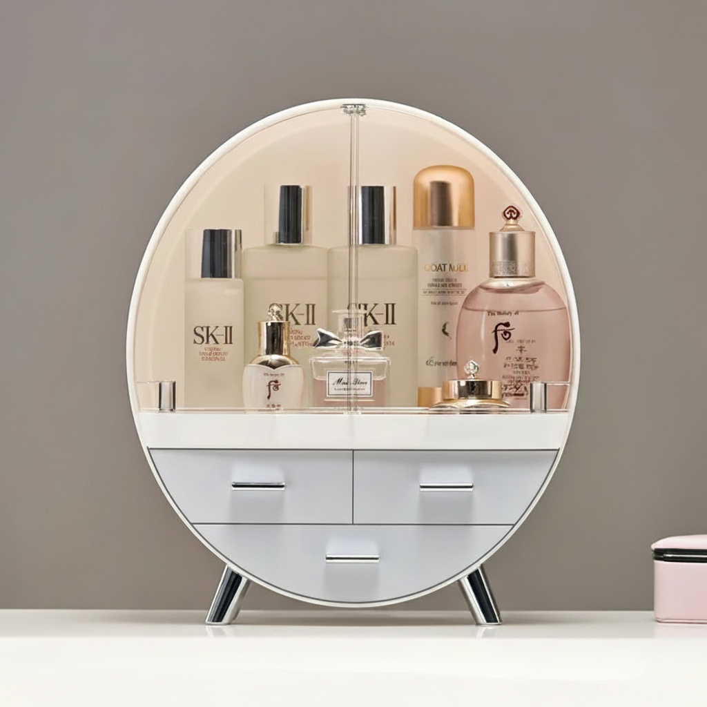 Runder cosmetica organizer kunststof