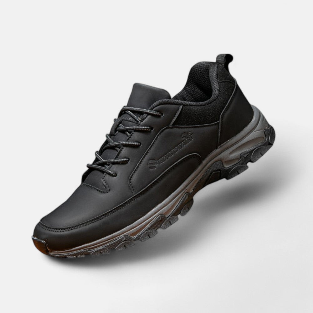 Sportieve leren veterschoenen voor heren