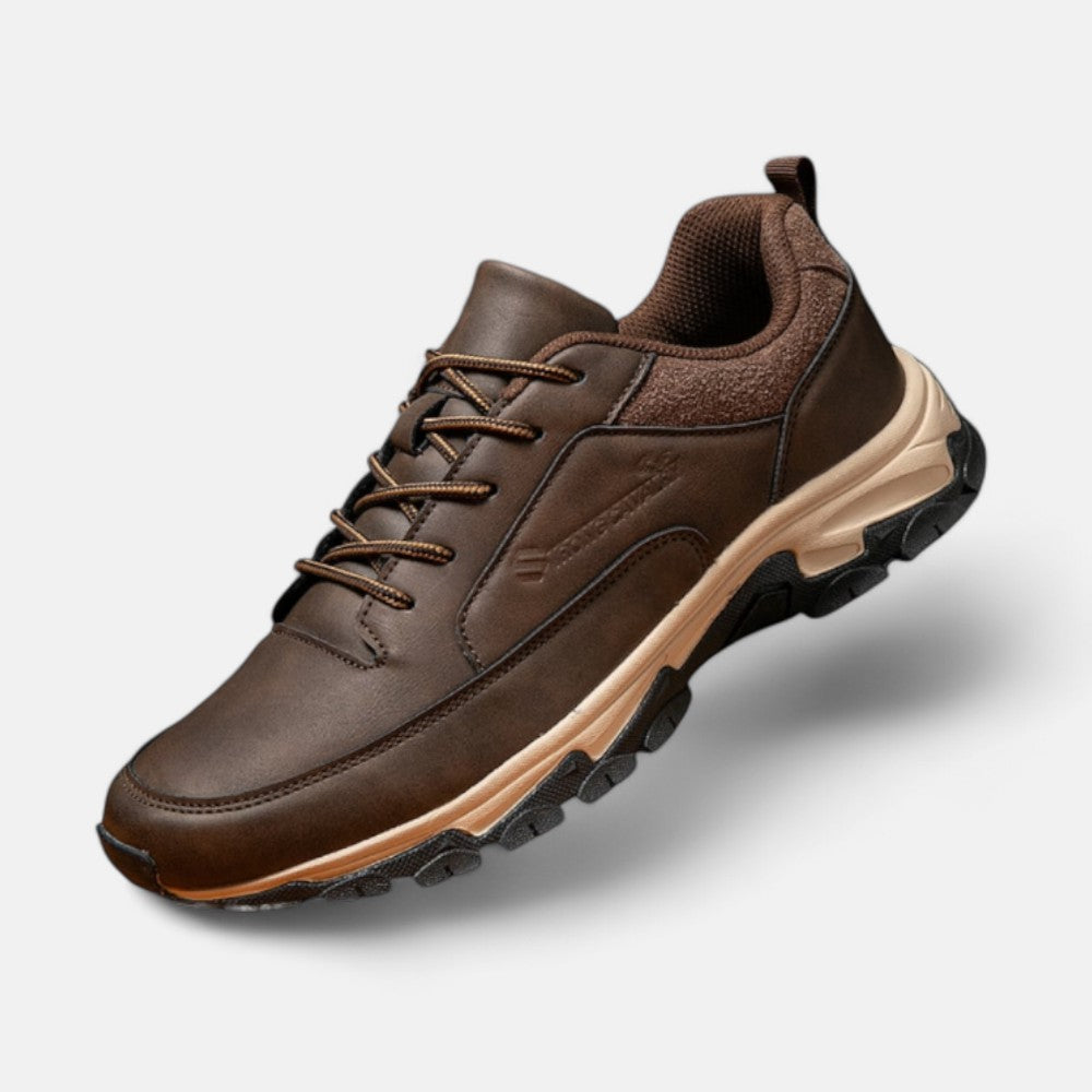 Sportieve leren veterschoenen voor heren
