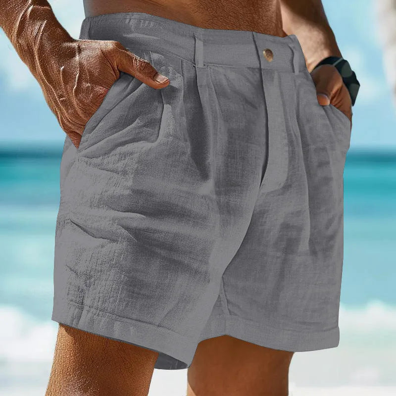 Luchtige zomer-short voor heren van linnen