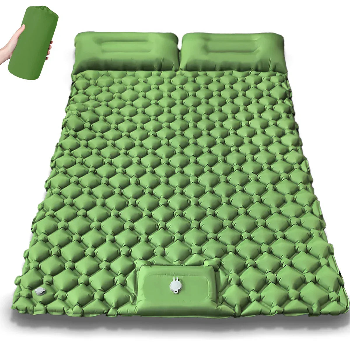 Extra-brede dubbele opblaasbare campingmatras