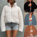 Teddy cropped jas voor dames