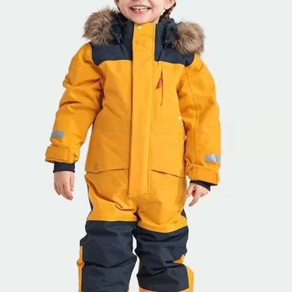 Water- en winddichte kinder-skioverall voor de winter met capuchon