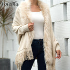 Wintersjaal met imitatiebont voor dames