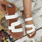 Verstelbare dames sandalen met zool