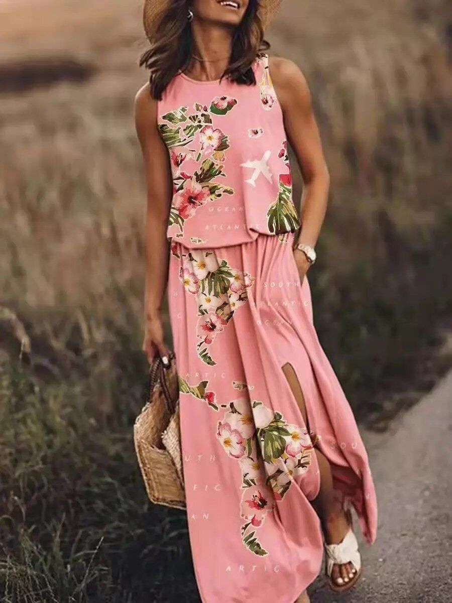 Zomerse maxi-jurk met unieke snit — afbeelding 15