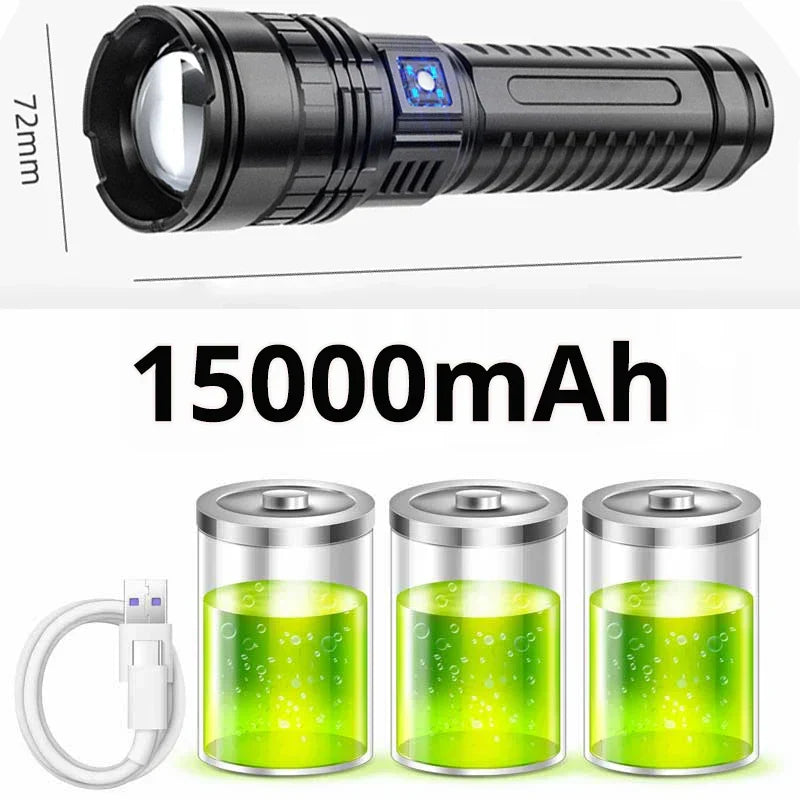 Oplaadbare 10000 lumen LED zaklamp