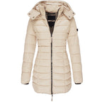 Dames parka met capuchon en donsvulling