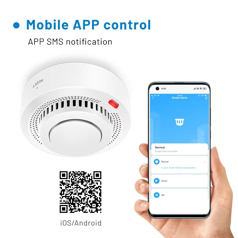 Slimme wifi rookmelder brandalarm 85dB