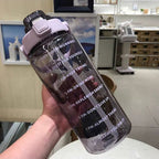 2L motiverende waterfles met tijdmarkeringen