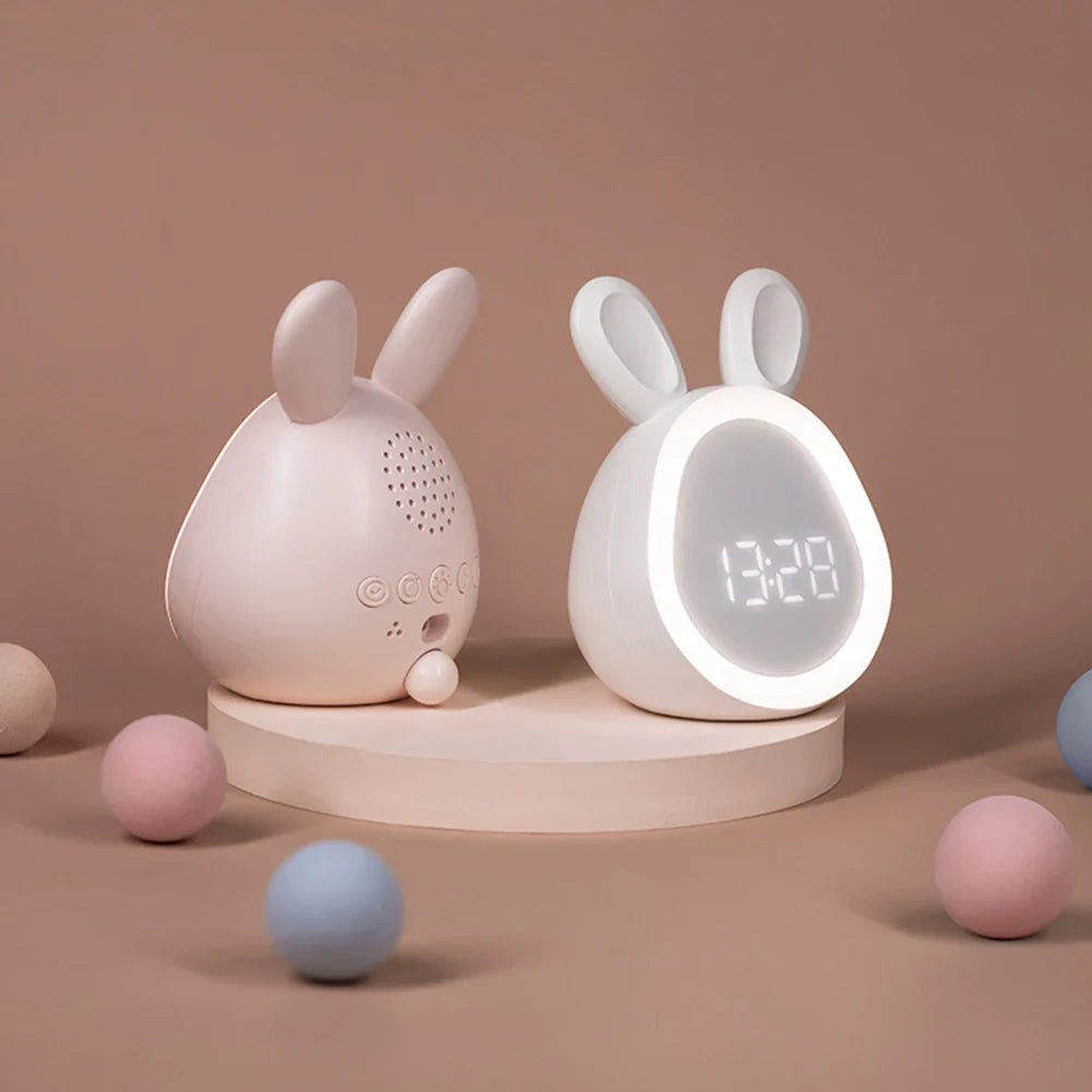 Kinderwekker in Konijnvorm met LED Nachtlamp