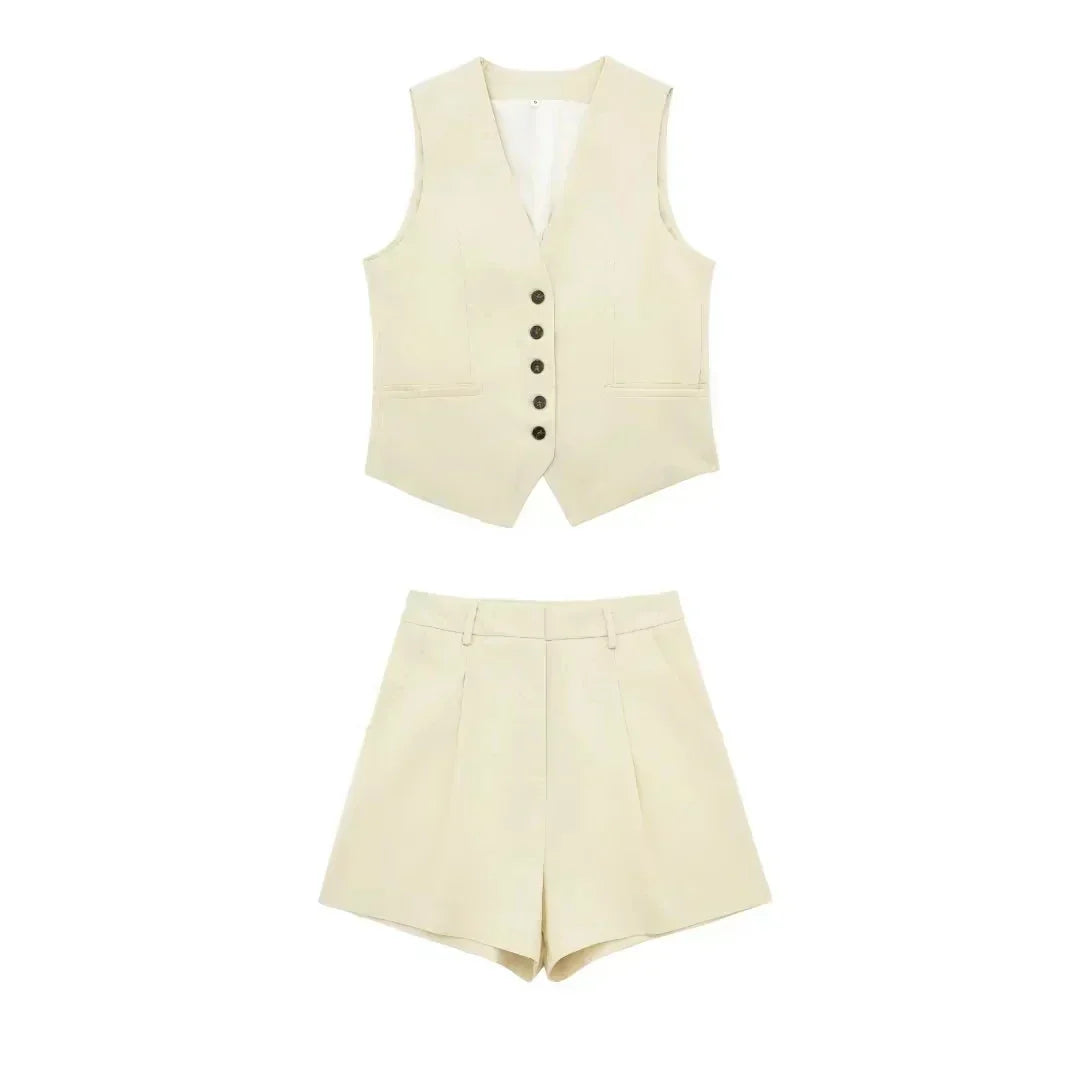 Tweedelige zomeroutfit met vintage-top