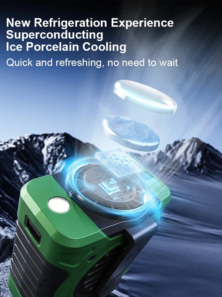 8000mAh heup clip ventilator met koeling & 199 snelheid instellingen