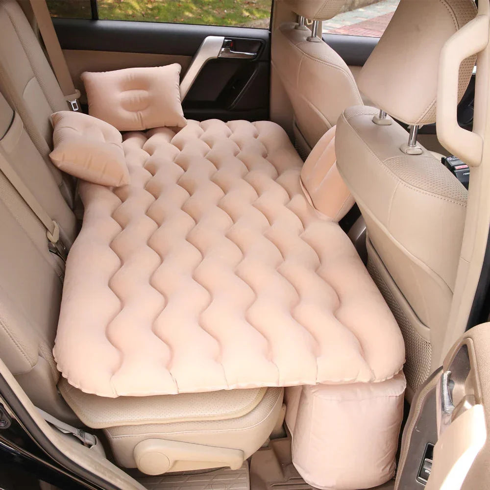 Auto luchtopblaasbare reis matras met kussens & repareerset