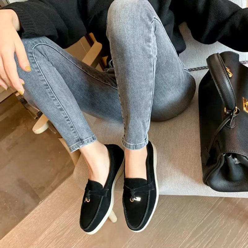 Loafers met slotdetail