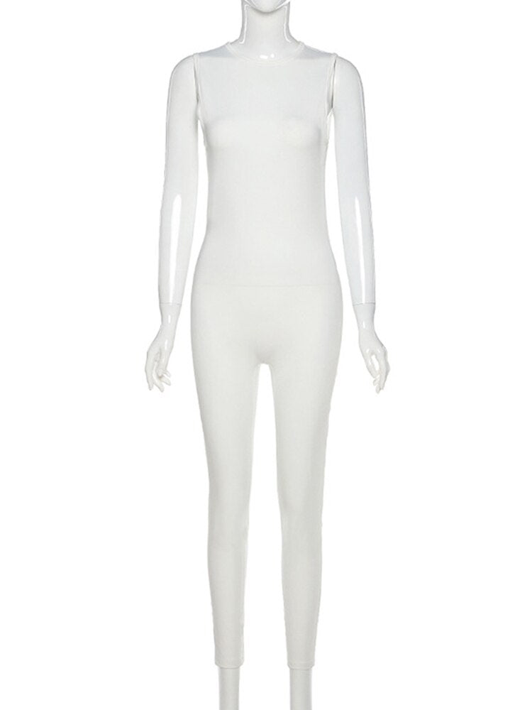 Skinny workout jumpsuit voor dames