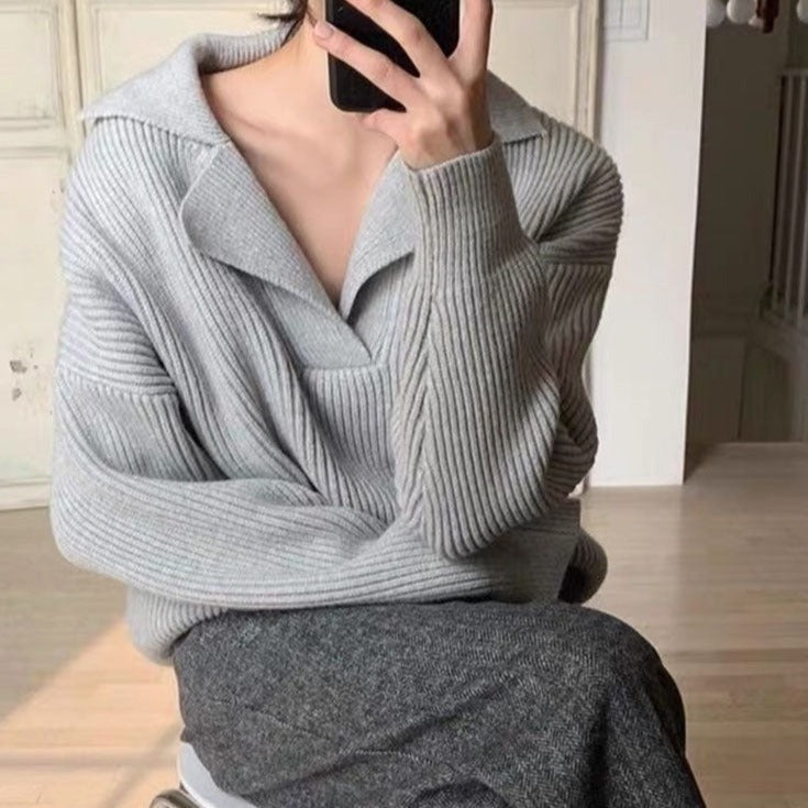 Wintertrui met V-hals Cozy — afbeelding 23