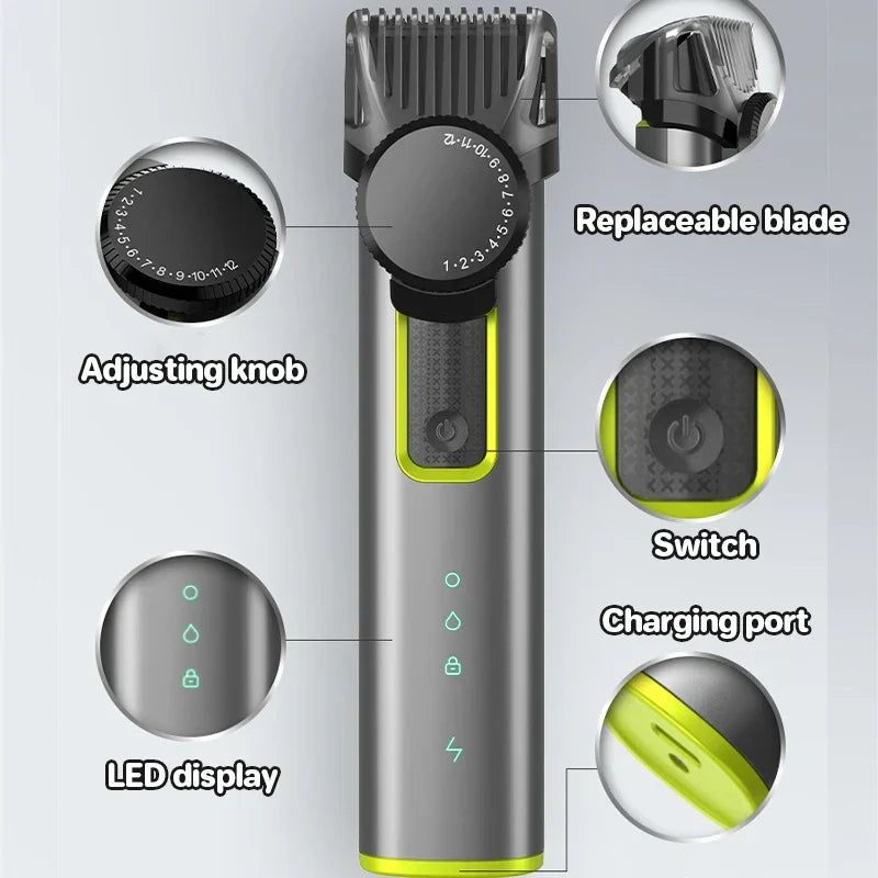 Baardtrimmer & draadloze haartrimmerset