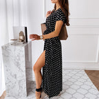 Jurk met split en V-hals VeeDress