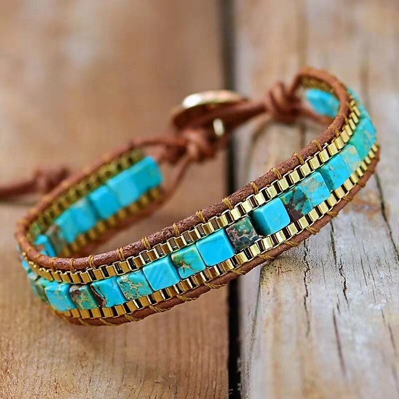 Keizersteen turkoois armband