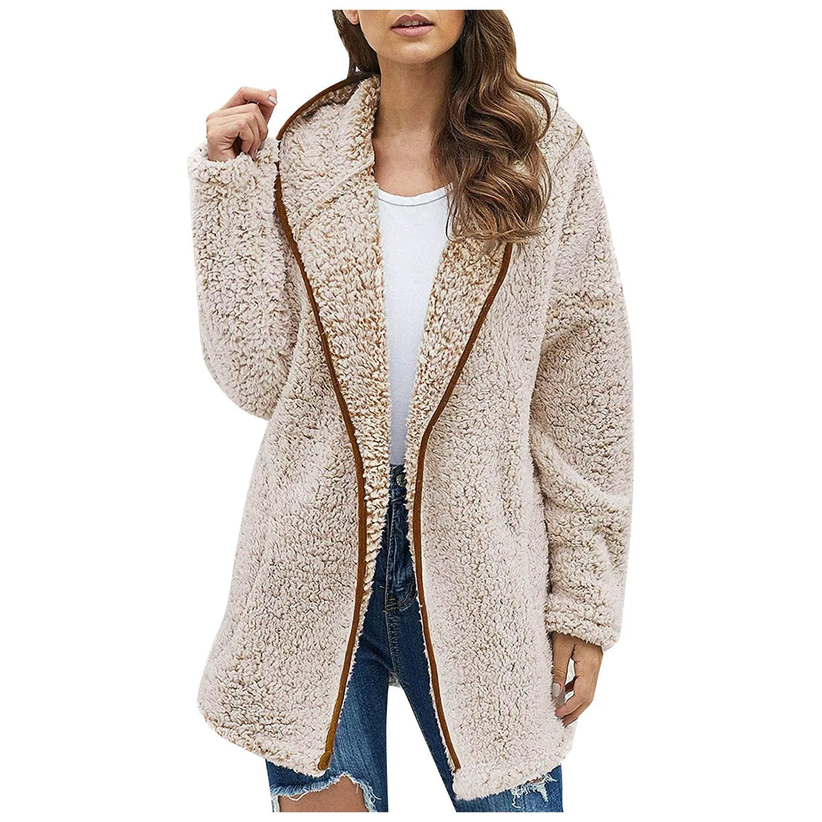 Lang fleece damesvest