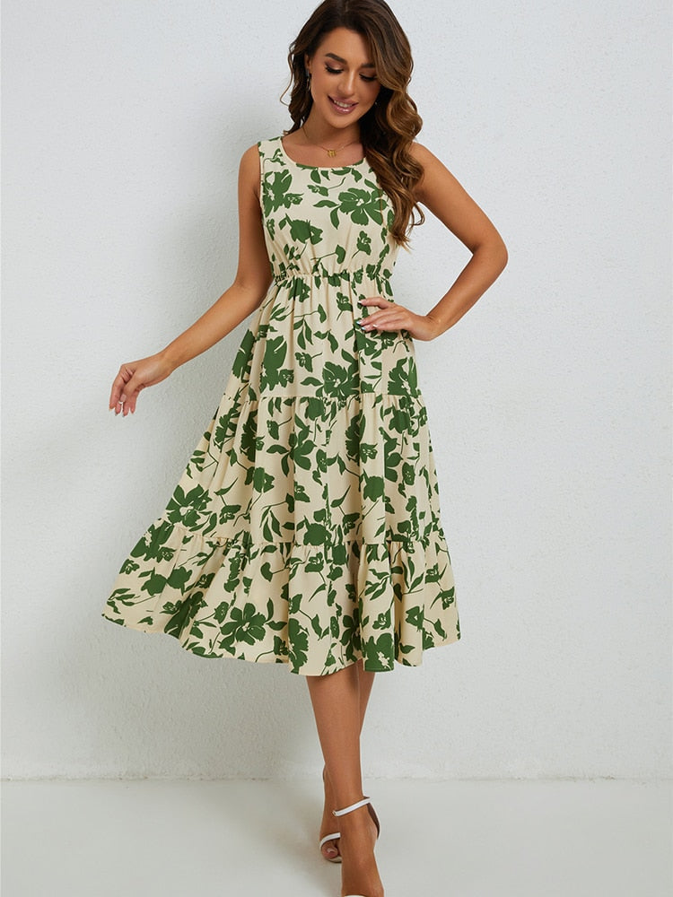 Zomerse midi-jurk met bloemenprint — afbeelding 15
