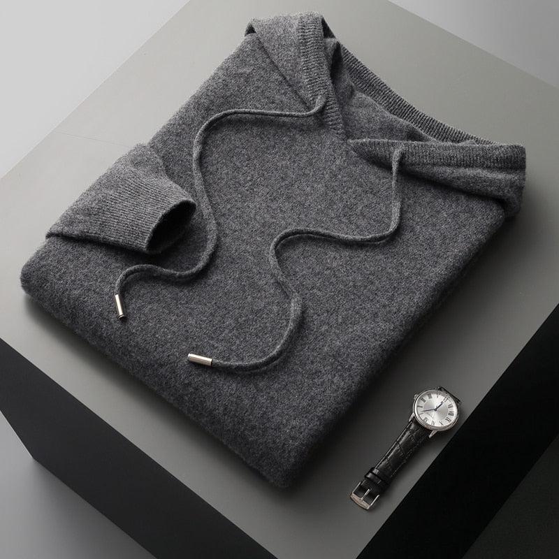 Heren hoodie van merinowol