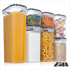 Keuken voedselopslag containers set 7 stuks BPA-vrij luchtdicht met labels