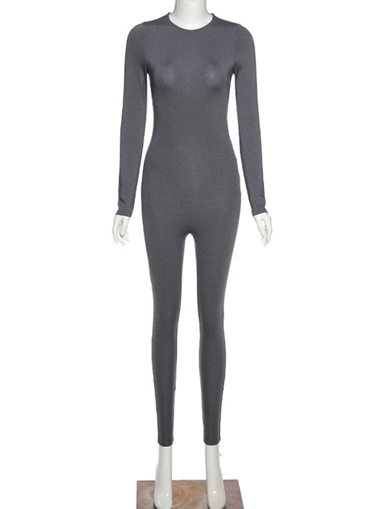 Skinny workout jumpsuit voor dames