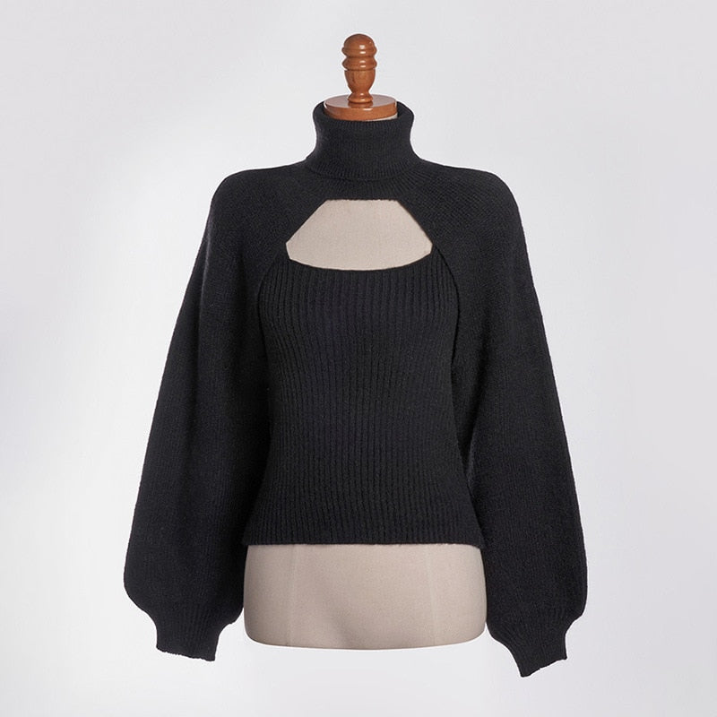 Top met gebreide trui voor dames
