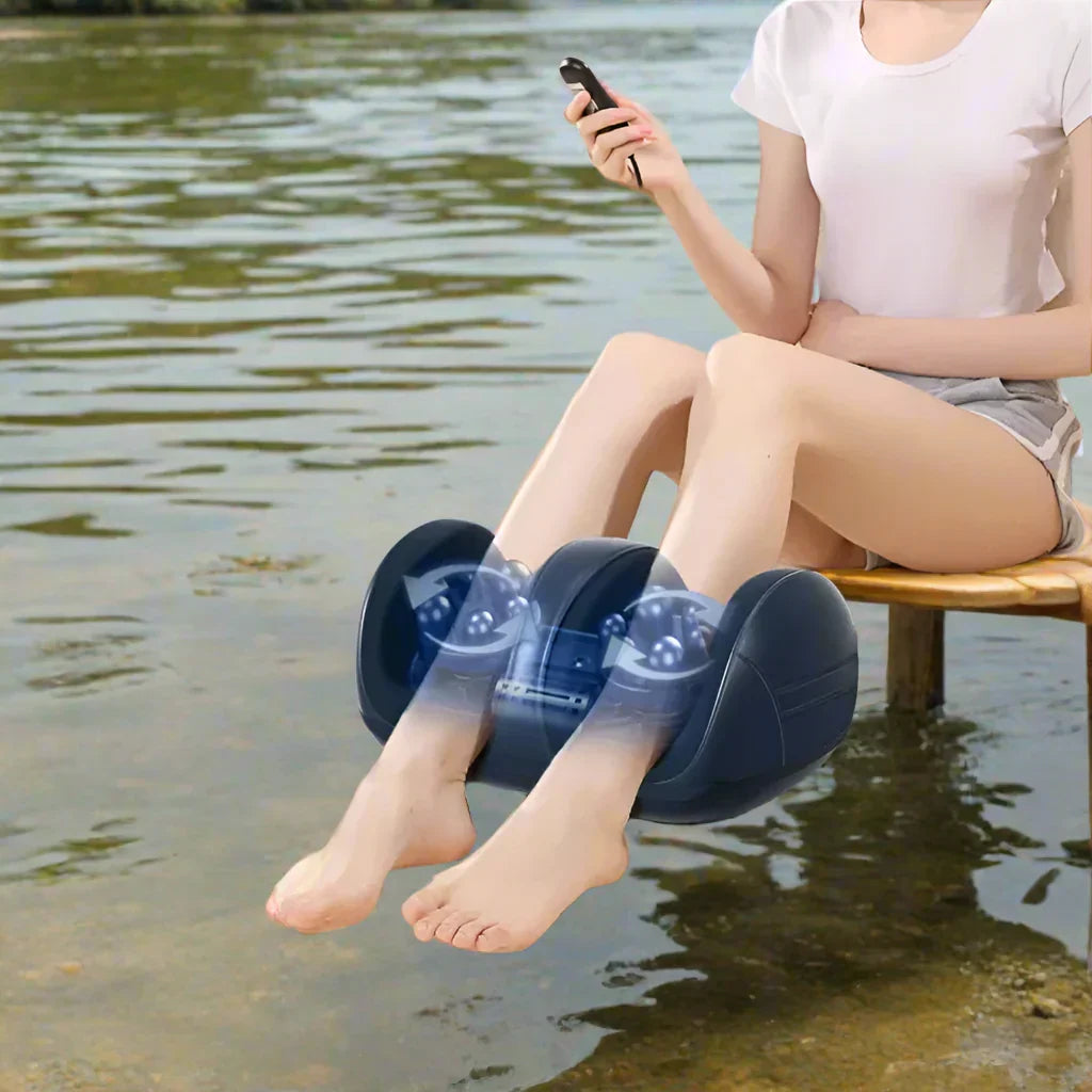 Extra grote elektrische shiatsu voet- en kuitmassager met verwarming