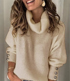 Sweater met knoopjes voor dames