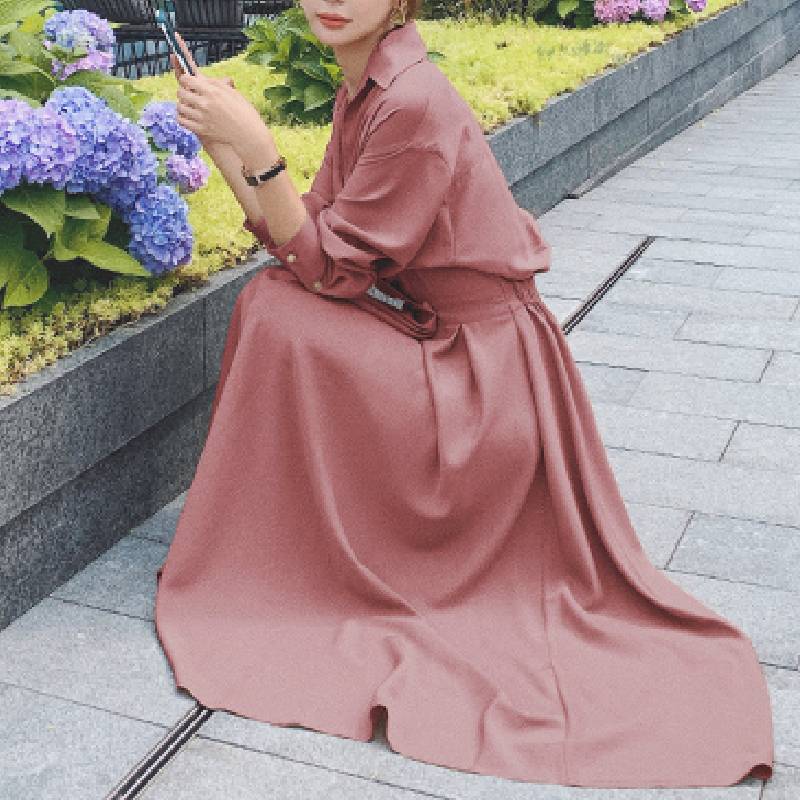 Vintage oversized overhemdjurk – avondfeest – lange mouw strandkleding