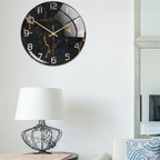 Wandklok met marmeren textuur — afbeelding 20