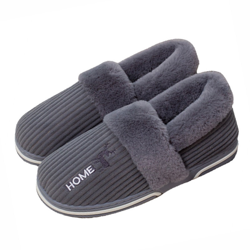 Warme winterpantoffels met imitatiebont