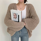Grofgebreid oversized vest