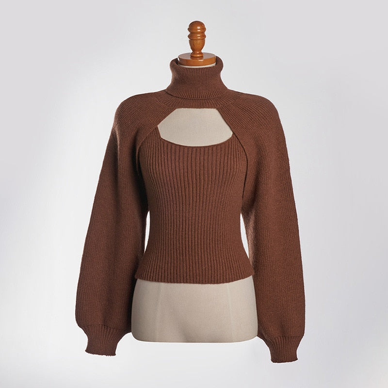 Top met gebreide trui voor dames