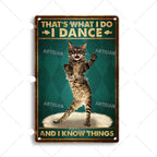 Vintage cat | metalen poster – materiaal: Tin — afbeelding 11