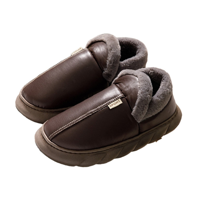 Warme winterpantoffels met imitatiebont