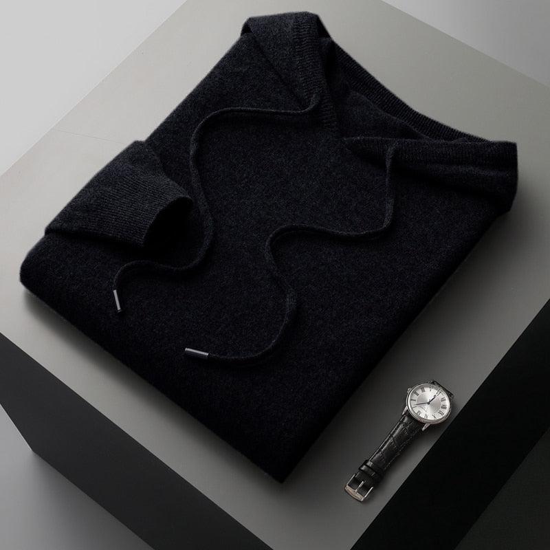 Heren hoodie van merinowol